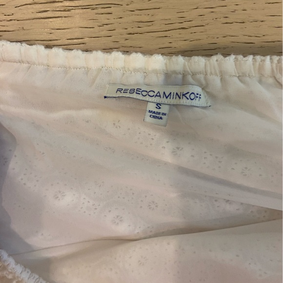 Rebecca Minkoff Celestine Eyelet Off-Shoulder Top Small White Cotton NWOT - Picture 7 of 10